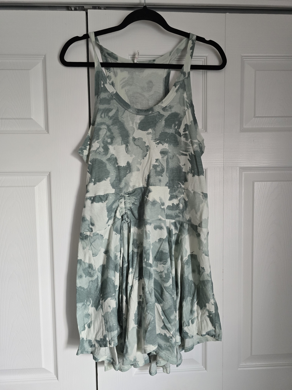 Daily Practice Women's Sleeveless Green Camouflage Sundress